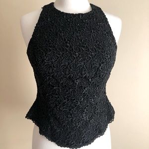 Carmen Marc Valvo Beaded Top